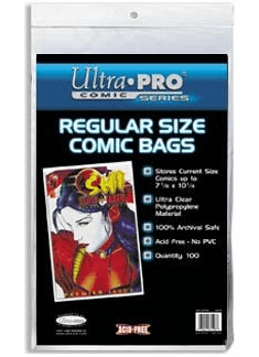 Ultra Pro Comic Protective Bags 100 Count Regular Size