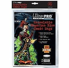 Ultra Pro Comic Protective Bags 100 Count Resealable Magazine Size
