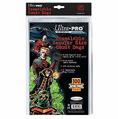 Ultra Pro Comic Protective Bags 100 Count Resealable Regular Size