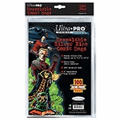 Ultra Pro Comic Protective Bags 100 Count Resealable Silver Size