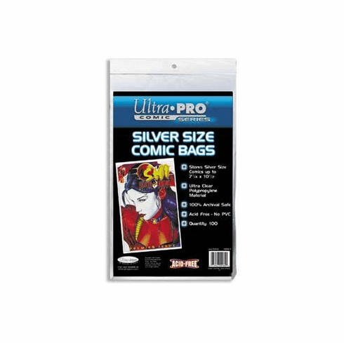Ultra Pro Comic Protective Bags 100 Count Silver Size