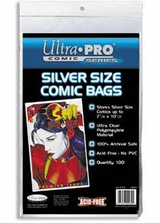 Ultra Pro Comic Protective Bags 100 Count Silver Size