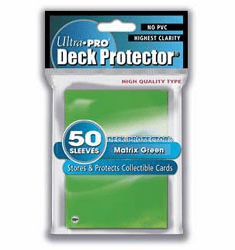 Ultra Pro Matrix Green Card Deck Protectors Sleeves Pack