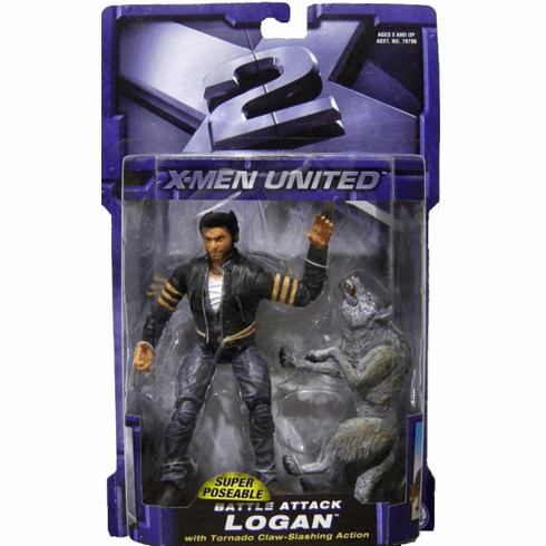 X-Men United X2 Battle Attack Logan Figure