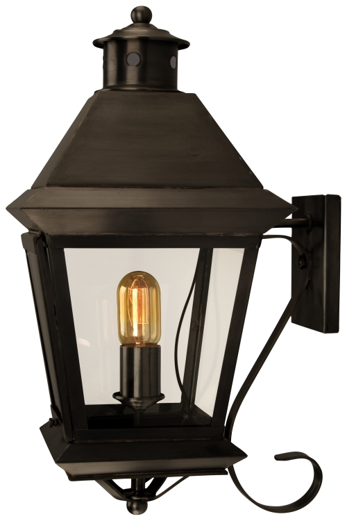 Brookfield Copper Lantern Wall Light with Bracket Handmade