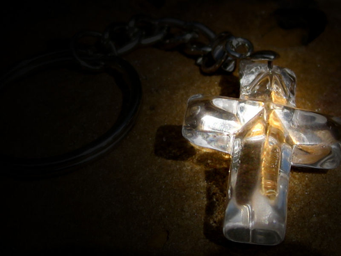 CRYSTAL CROSS KEY CHAIN OF A MILLION ANGELIC MIRACLES