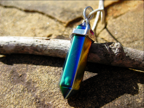 Haunted Aurora Borealis spiritual awakening pendant
