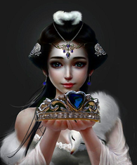 Haunted Sapphire Queen Djinn Genie crown ring 925