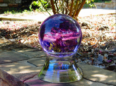 Haunted Violet Flame Crystal Ball Angelic Portal