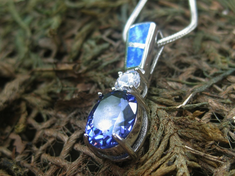 Hot Sexy SEDUCTIVE Merman tanzanite opal pendant