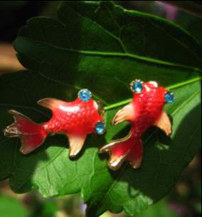 Lucky Koi Gold fish Earrings for Wild Luck and Prosperity