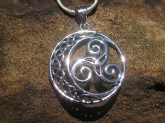 Magickal Triskelion Moon Amulet Blessings in 3s