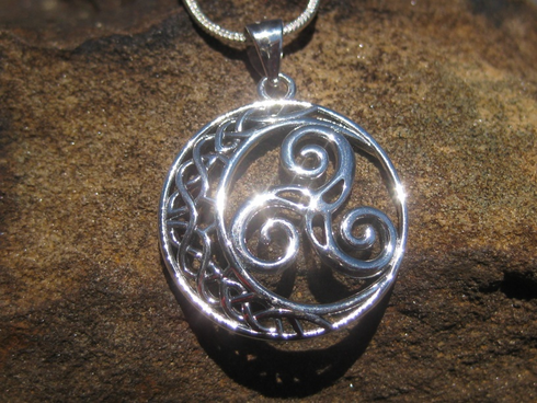 Magickal Triskelion Moon Amulet Blessings in 3s