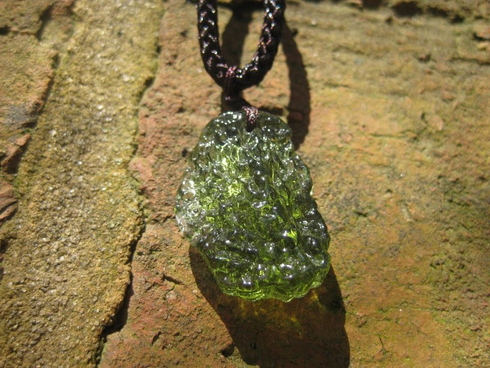 Metaphysical Haunted Djinn Moldavite time travel alien amulet