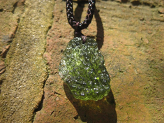 Metaphysical Haunted Djinn Moldavite time travel alien amulet