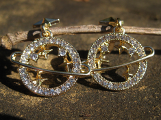Powerful 4th Pentacle of Solomon Earrings Wealth and Riches