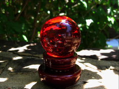 Rare Crimson Crystal ball Angel portal and ancient spells