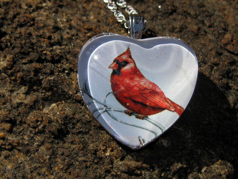 Spell Cast Cardinal Pendant Good luck wealth abundance