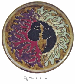 Mara Stoneware 12" Platter - Sun/Moon