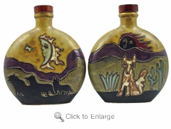 Mara Stoneware 20oz Round Decanter - Coyote