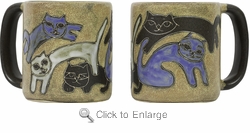Mara Stoneware Mug - Kitties 16oz