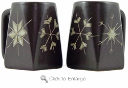 Mara Stoneware Mug - Snowflake 12oz