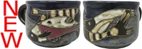 Mara Stoneware Stackable Mug - Fish School 16oz Mara Stoneware Stackable Mug - Fish School 16oz