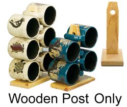 Wooden Post for 4 or 6 Mara Mugs and Beer Steins Wooden Post for 4 or 6 Mara Mugs and Beer Steins