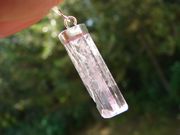 KZ-03 POLISHED KUNZITE PENDANT MOUNTED IN STERLING SILVER