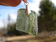 Moldavite Pendant  aprox 12 grams x 1 3/4&quot;.Museum Grade