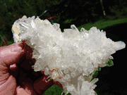 1297  Sparkling Faden Quartz Cluster with Gorgeous Crystal Points on WHITE MATRIX