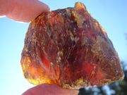 BA-14 Raw Black Amber in sunlight