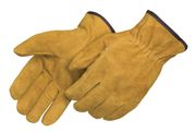 I79999E         Bucktan Side Split Cowhide w/ Shirred Elastic Back and Straight Thumb