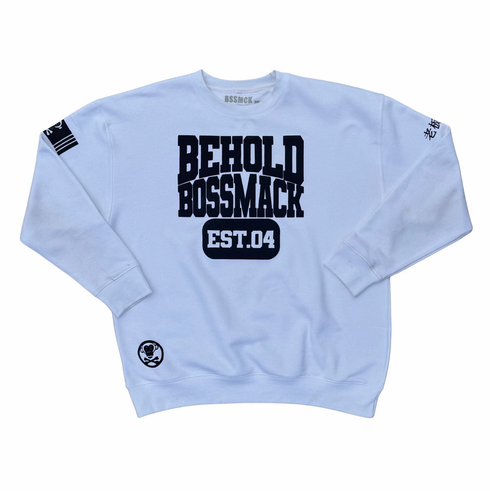 BEHOLD WHITE AND BLACK CREWNECK