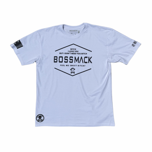 BITCH I LOVE YOU BUT I DON'T NEED YOU WHITE AND BLACK TEE