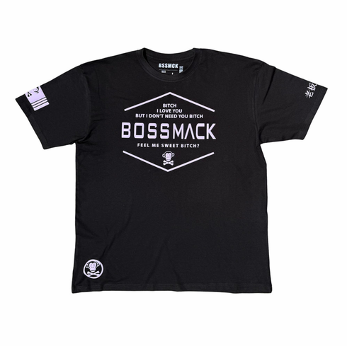 BITCH I LOVE YOU LAVENDER AND BLACK TEE