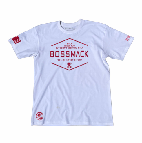 BITCH I LOVE YOU WHITE AND RED TEE