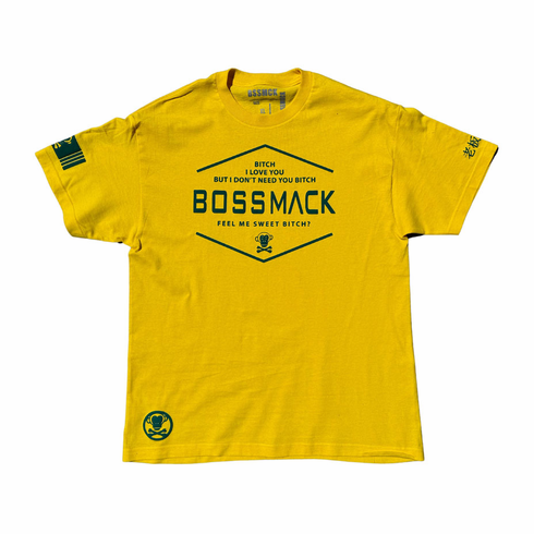BITCH I LOVE YOU YELLOW AND GREEN TEE