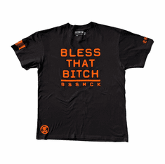BLESS THAT BITCH BLACK AND ORANGE TEE
