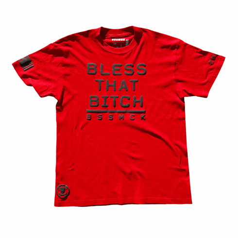 BLESS THAT BITCH RED AND BLACK TEE