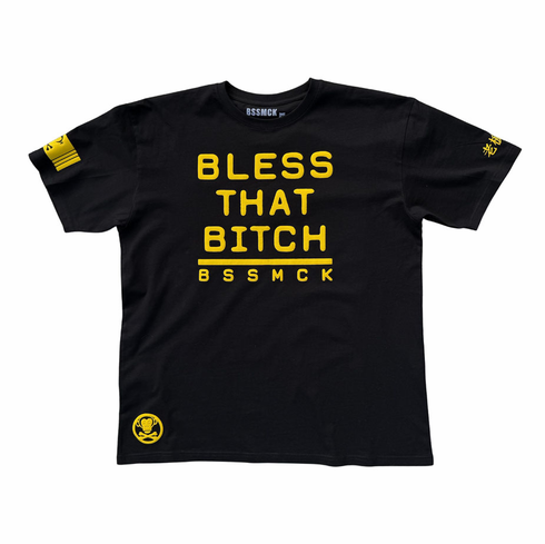 BLESS THAT BITCH YELLOW AND BLACK TEE