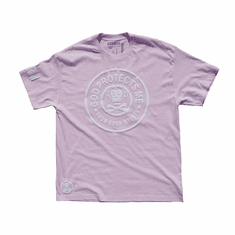 GOD PROTECTS ME FROM SOUR BITCHES PINK AND WHITE TEE