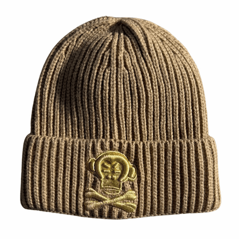 OG LOGO BEIGE BEANIE WITH BEIGE LOGO