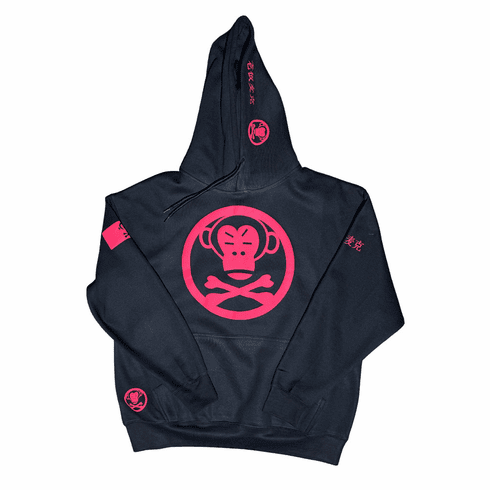 OG LOGO BLACK AND RED HOODIE