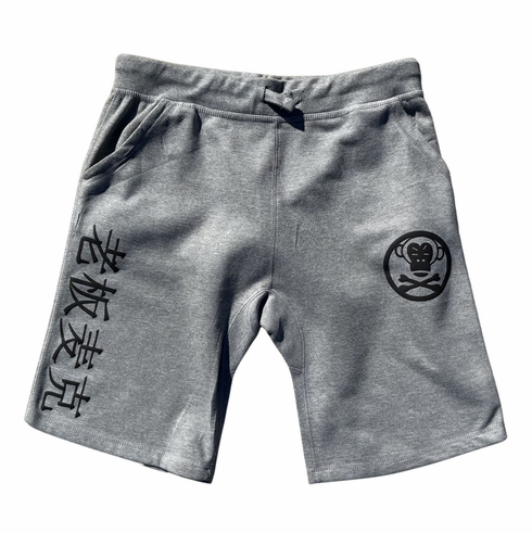 OG LOGO HEATHER GREY AND BLACK SHORTS