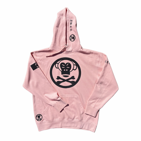 OG LOGO PINK AND BLACK HOODIE