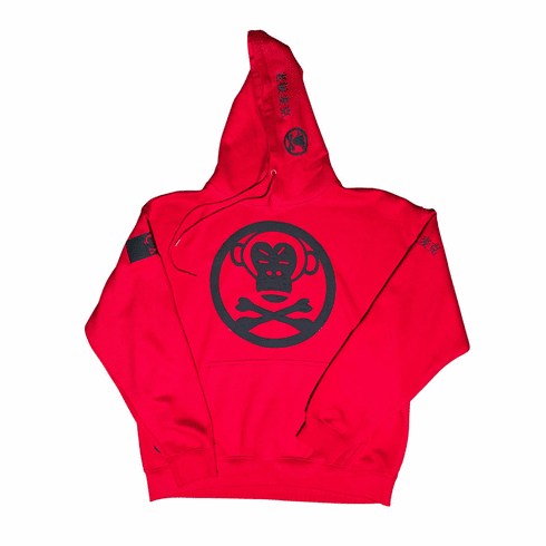 OG LOGO RED AND BLACK HOODIE