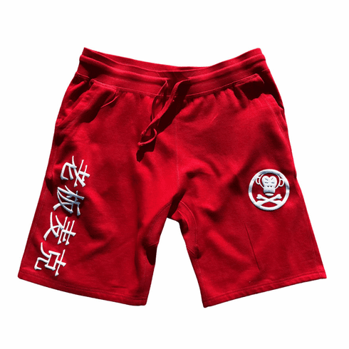 OG LOGO RED AND WHITE SHORTS