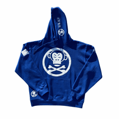 OG LOGO ROYAL BLUE AND WHITE HOODIE