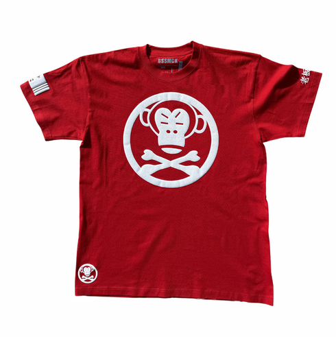 OG LOGO WHITE AND RED TEE